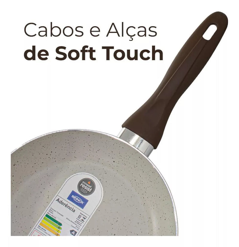 Jogo Panelas Ceramic Smart Plus [22 Peças] + Kit Utensílios em Silicone